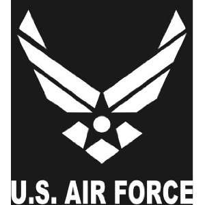  U.S. AIR FORCE Wings logo white window or bumper sticker 