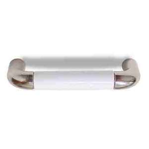  3 C.C. Chrome Nickel Pull With White Plastic Center AM 