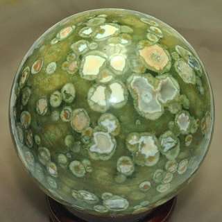 Natural Green Rhyolite Gemstone Sphere 65mm .GEMSTONE  
