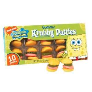  Sponge Bob Krabby Patties Gummi Theater Box 12 Count 