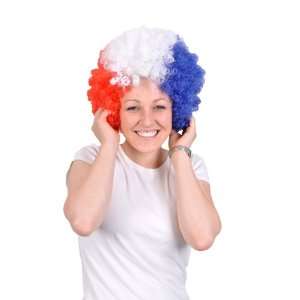 Red, White, Blue Alfro Wig