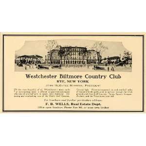  1924 Ad Real Estate Westchester Biltmore Country Club 