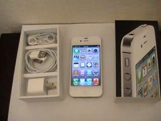SPRINT Apple iPhonE 4 8GB WHITE VERY GOOD NO CONTRACT WARRANTY 10/19 