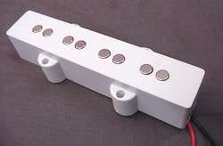 WHITE PICKUP FOR 4 STRING JAZZ BASS GUITAR double poles  