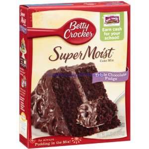 Betty Crocker Super Moist Triple Chocolate Fudge Cake Mix   12 Pack