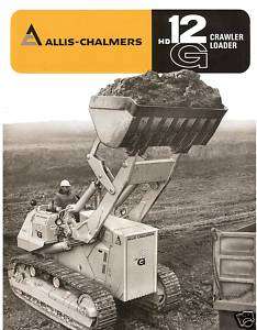 Allis Chalmers HD12G HD 12 Crawler Sales Literature AD  