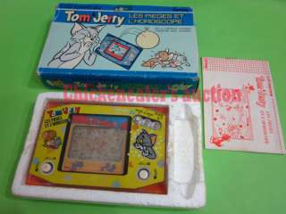 80s GAKKEN JEU HANDHELD CARD GAME WATCH TOM JERRY BOXED  