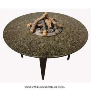   Table Set with Campfyre Logs and Wood Chips   Liquid
