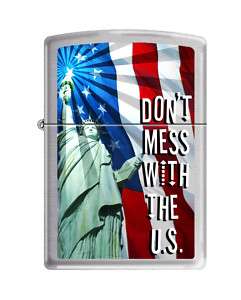 Zippo Dont Mess With the U.S. Chrome Lighter, 7214  