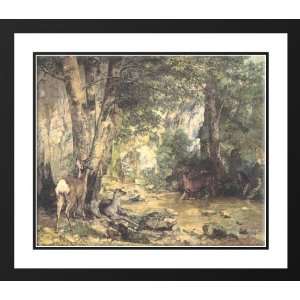  Courbet, Gustave 23x20 Framed and Double Matted Shelter of 