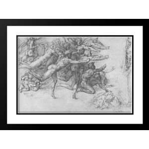  Michelangelo 38x28 Framed and Double Matted Archers 