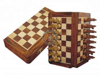 Isle of Lewis Wooden Magnetic Travel Chess Set 10  