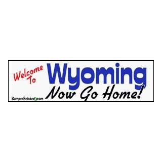  Welcome To Wyoming now go home   bumper stickers (Large 