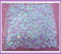 800   5mm WHITE IRIS Cup SEQUINS   New in Package  