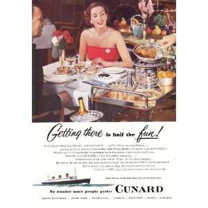  1952 Ad Cunard Dinner Vintage Travel Print Ad Everything 