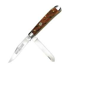 Queen Cutlery Mini Trapper Curley Zebra Two Blade Pocket Knife  