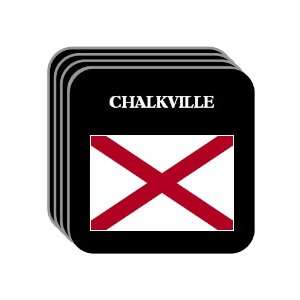  US State Flag   CHALKVILLE, Alabama (AL) Set of 4 Mini 