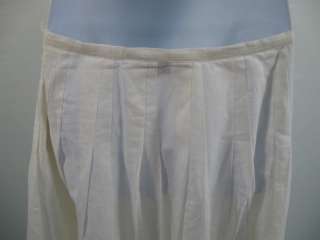 VENTILO White Embroidered Detail Pleated Long Skirt 36  