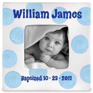  Boys Baptism Ceramic FramePersonalize Baby