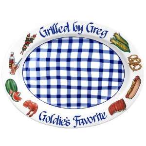  Barbeque Platter with Blue Gingham