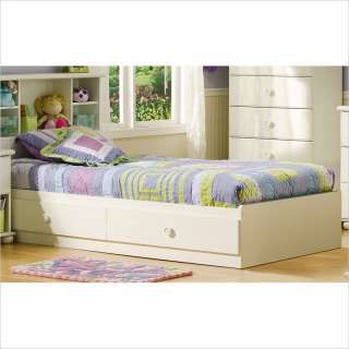   Castle Twin Mates Storage Bed Frame Only in Pure White Finish [151532