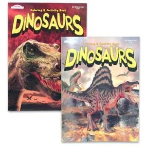  2 Jumbo Dinosaurs Coloring & Activity Book FREE 24pc 