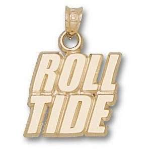  Alabama Crimson Tide Solid 10K Gold ROLL TIDE Pendant 