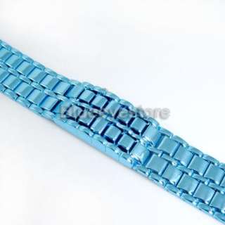 Fashion Luxurys Blue Lava Iron Samurai Metal LED Faceless Watch Lady 