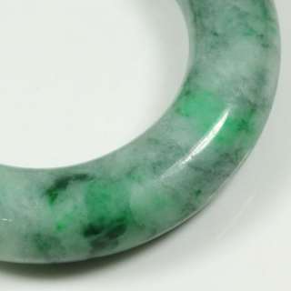 Thick Round Peaceful Circle Green Pendant 100% Natural Untreated A 