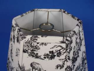   Lamp Shade Black Toile for Antique Lamp Tailor Made Lampshades  
