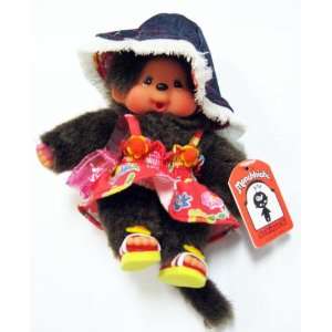    Monchhichi Super Stars Mini Doll   Red Dress Blue Hat Toys & Games