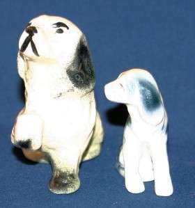 Vintage Set of Spaniel Dogs Figurines Japan 50s Japan  