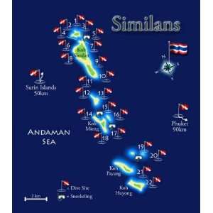  Similans Dive Map