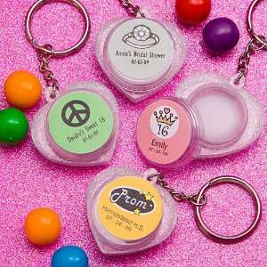   Personalized Expressions Collection heart design lip balm key chains