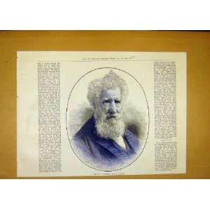  Portrait Alderman Carden Old Print 1888