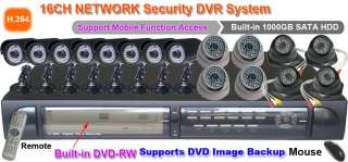 16CH H.264 1TB DVR DVD RM 16CCTV Camera Security System  