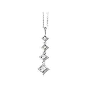  Journey Diamond Pendant in 18K White Gold Jewelry