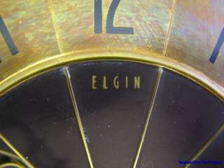 Mid Century Modern Elgin Sunburst Wall Clock  