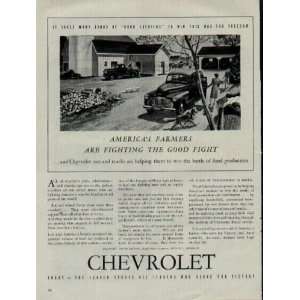   Farmers Are Fighting The Good Fight  1944 Chevrolet Ad, A2547
