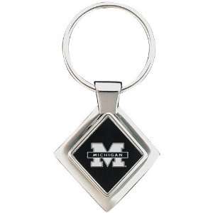  Michigan Wolverines Vogue Brushed Metal Logo Keychain 