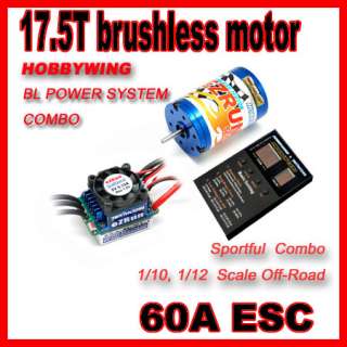 eZrun RC 11012 CAR 17.5 T brushless motor + 60A ESC  