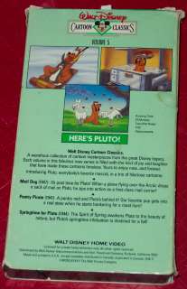 PLUTO vhs DISNEY Heres Pluto, Canine Commando  