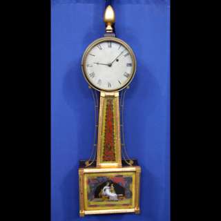 Antique Aaron Willard, Jr. Patent Timepiece Banjo Clock  