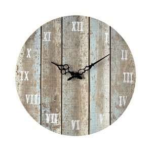   128 1009 Wooden Roman Numeral Outdoor Wall Clock.