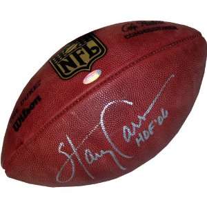  Harry Carson NFL Duke Autographed Football with HOF 