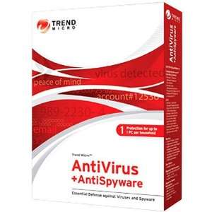   AntiVirus + AntiSpyware 2010 Antivirus   1 User   Retail Electronics