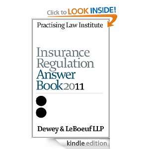 Insurance Regulation Answer Book 2011 Dewey & LeBoeuf LLP  