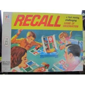  RECALL GAME OF OBSERVATION, 1968 Toys & Games