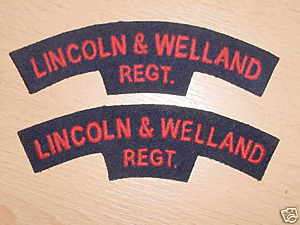 LINCOLN & WELLAND REGIMENT CANADA CLOTH TITLE WWII TYPE  