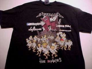 2003 METALLICA SANITARIUM Tour Concert T Shirt LINKIN PARK LIMP 